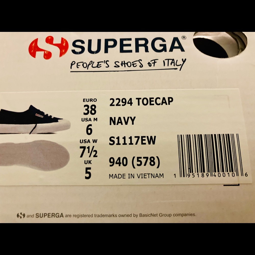 Superga 2294 Toe-Cap Navy Sneakers - Picture 13 of 13